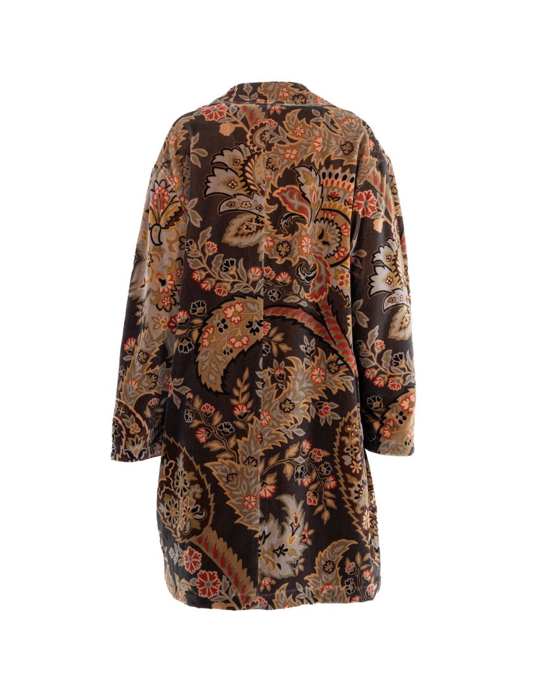 shop ETRO  Cappotto: Etro cappotto in velluto paisley floreale.
Vestibilità morbida.
Collo con revers a contrasto.
Chiusura monopetto con bottoni.
Tasche laterali.
Bottoni in corno.
Composizione: 98% cotone, 2% elastan.
Made in Italy.. WRAA0037 99SAEA9-X0892 number 2136212